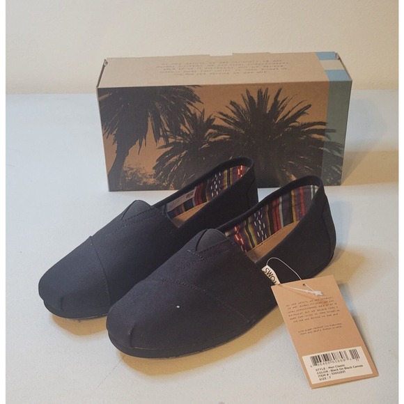 Toms Men's Black Loafers - Picture 1 of 6